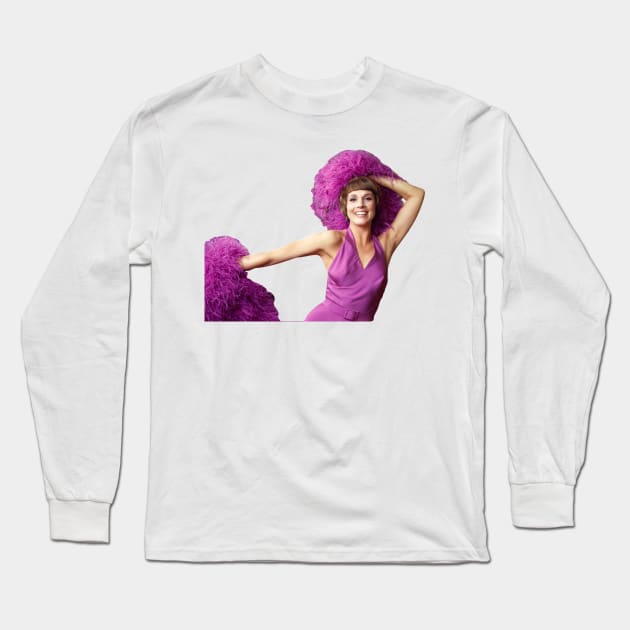 Julie Andrews Purple Cheerleader Long Sleeve T-Shirt by baranskini